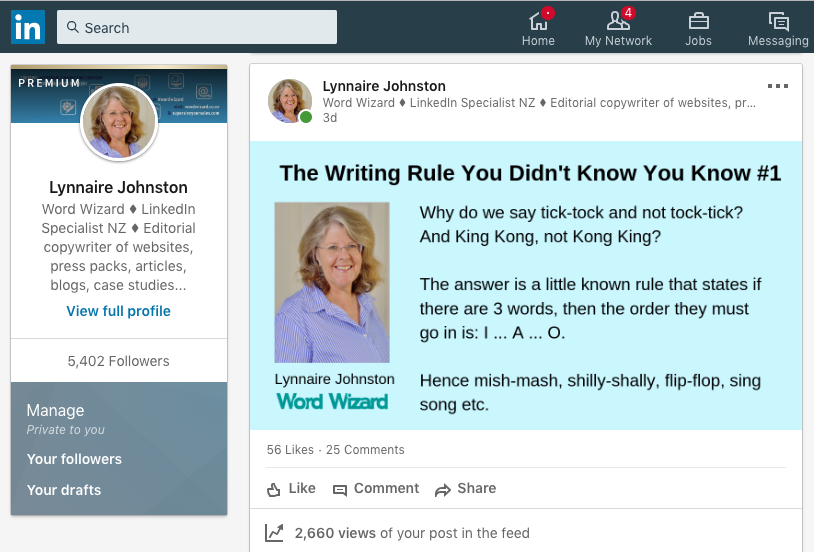 Example of an image post