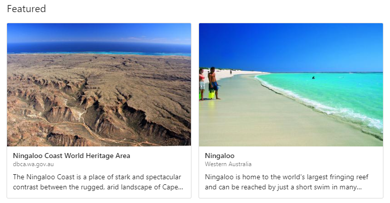 Example of Featured section