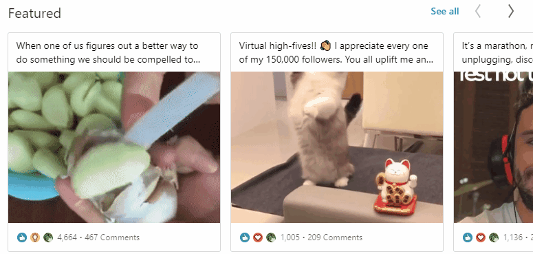 Example of gifs in Featured