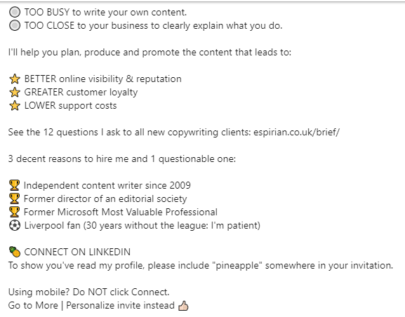 Example of lists using emojis
